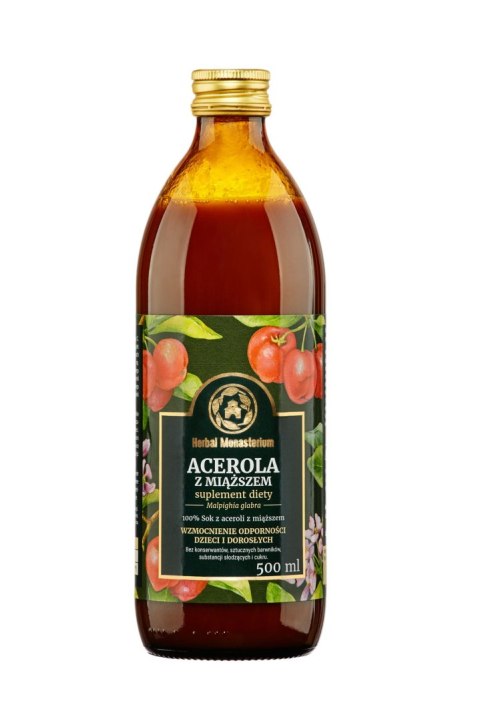 Acerola, sok naturalny z Aceroli z miąższem 100% 500 ml