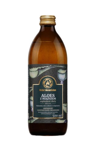 Aloes, Sok naturalny z aloesu z miąższem 100% 500 ml