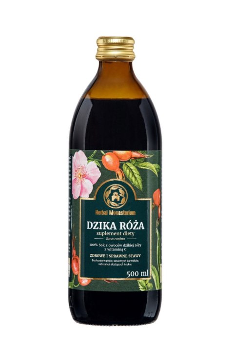 Dzika Róża, sok naturalny z Dzikiej róży 100% 500 ml