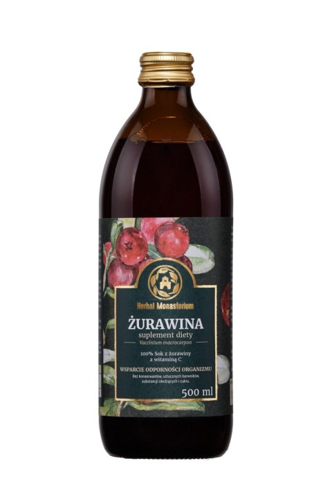 Żurawina, sok naturalny z Żurawiny 100% 500 ml